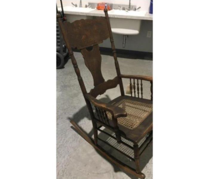 Smoke damaged rocking chair